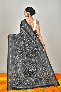 BANGALORE SILK KANTHA SAREE