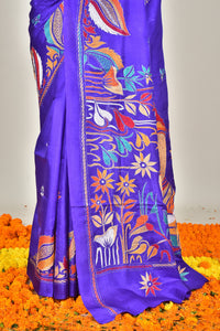 BANGALORE SILK KANTHA SAREE
