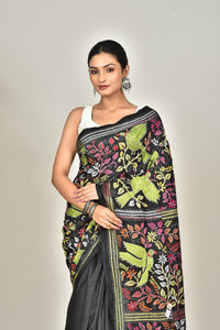 BANGALORE SILK KANTHA SAREE
