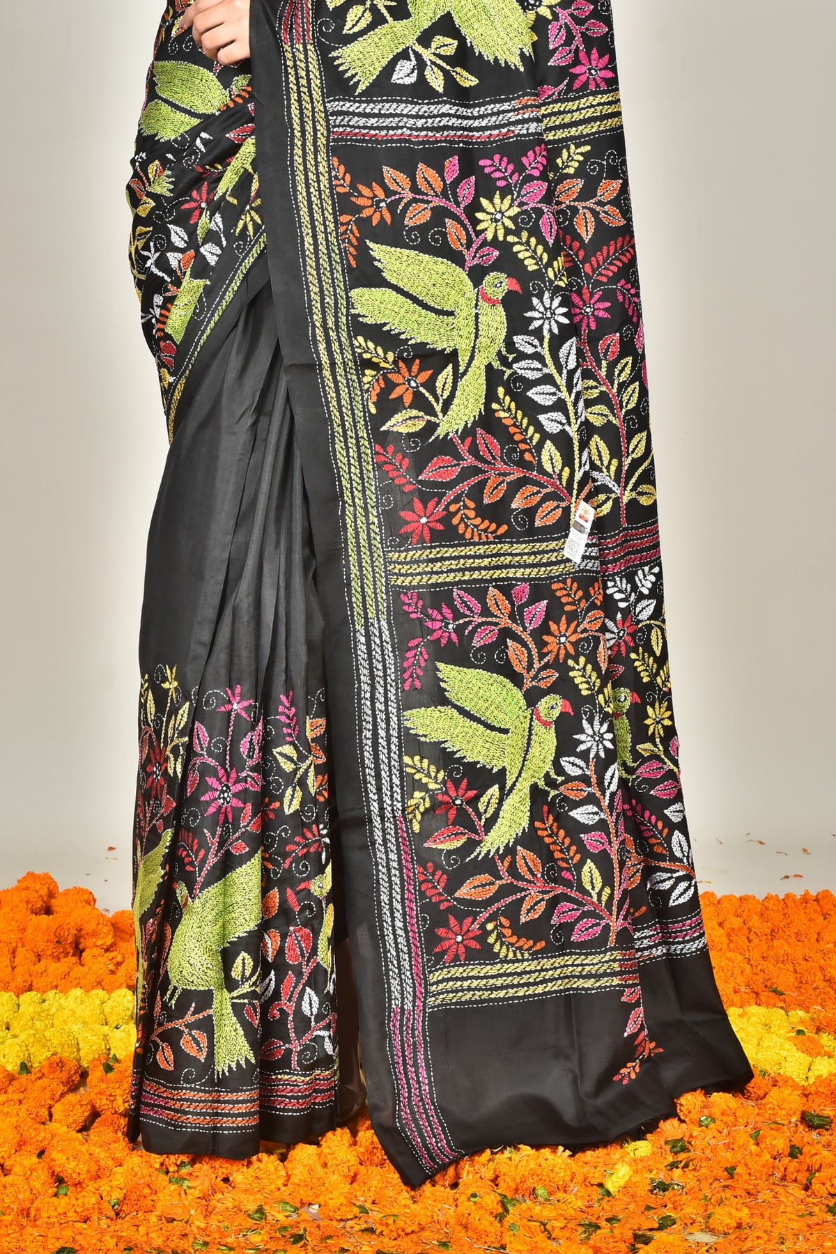 BANGALORE SILK KANTHA SAREE