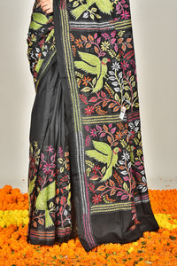 BANGALORE SILK KANTHA SAREE