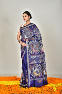BANGALORE SILK KANTHA SAREE