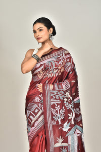 BANGALORE SILK KANTHA SAREE