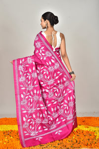 BANGALORE SILK KANTHA SAREE