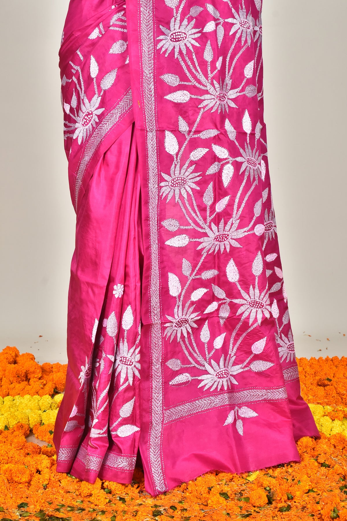 BANGALORE SILK KANTHA SAREE