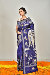 BANGALORE SILK KANTHA SAREE