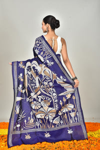 BANGALORE SILK KANTHA SAREE