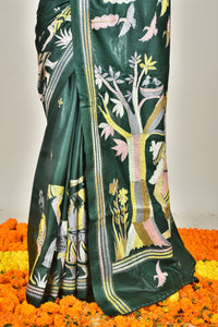 BANGALORE SILK KANTHA SAREE