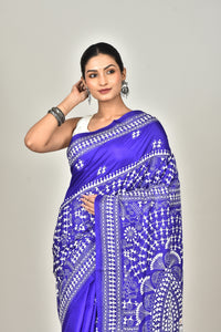 BANGALORE SILK KANTHA SAREE