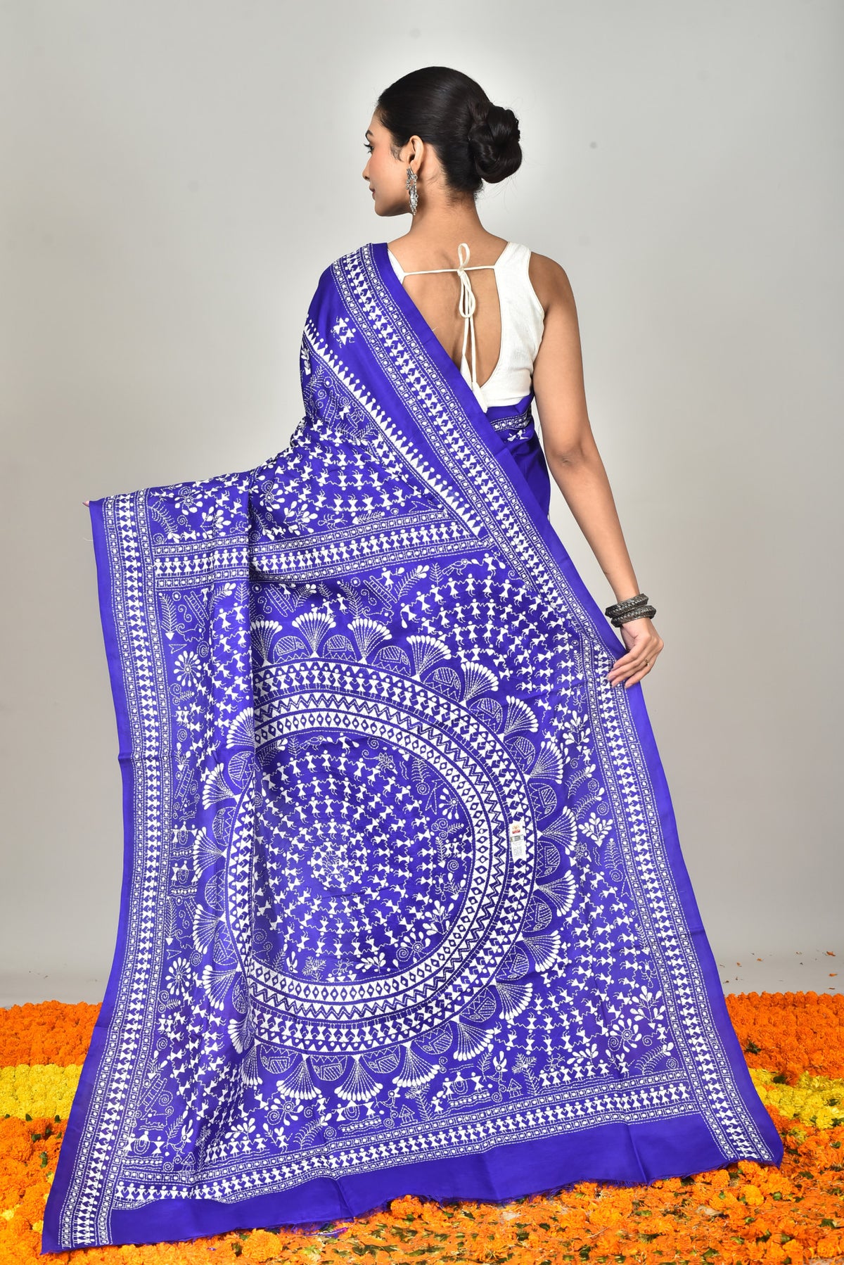 BANGALORE SILK KANTHA SAREE