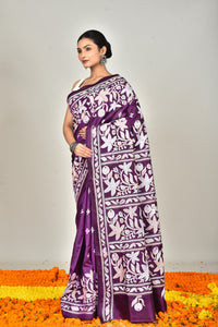 BANGALORE SILK KANTHA SAREE