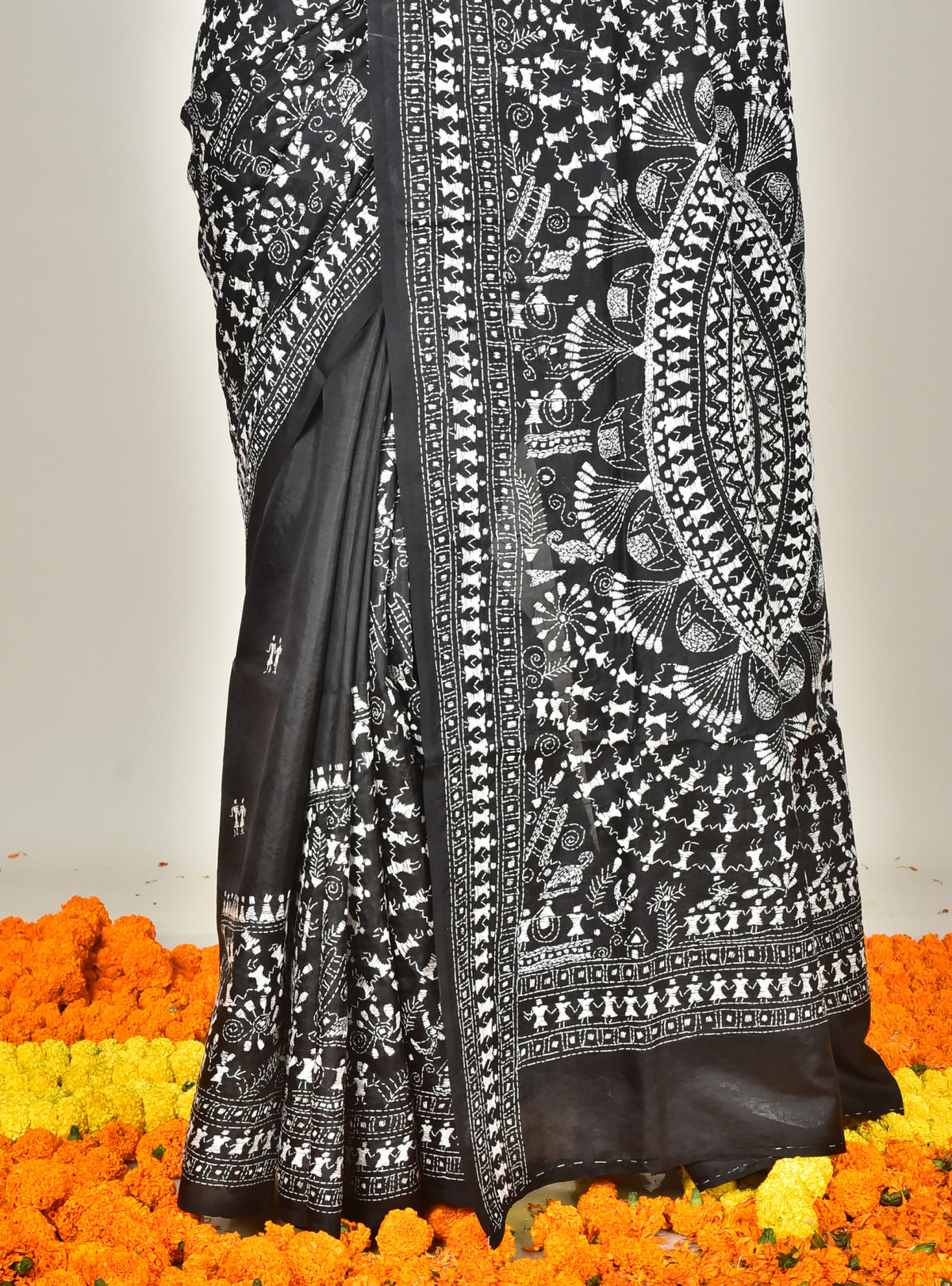 BANGALORE SILK KANTHA SAREE