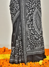 BANGALORE SILK KANTHA SAREE
