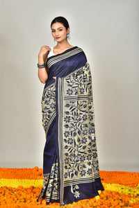 BANGALORE SILK KANTHA SAREE