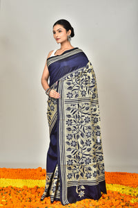 BANGALORE SILK KANTHA SAREE