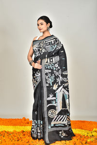 BANGALORE SILK KANTHA SAREE