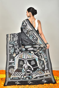 BANGALORE SILK KANTHA SAREE