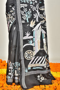 BANGALORE SILK KANTHA SAREE