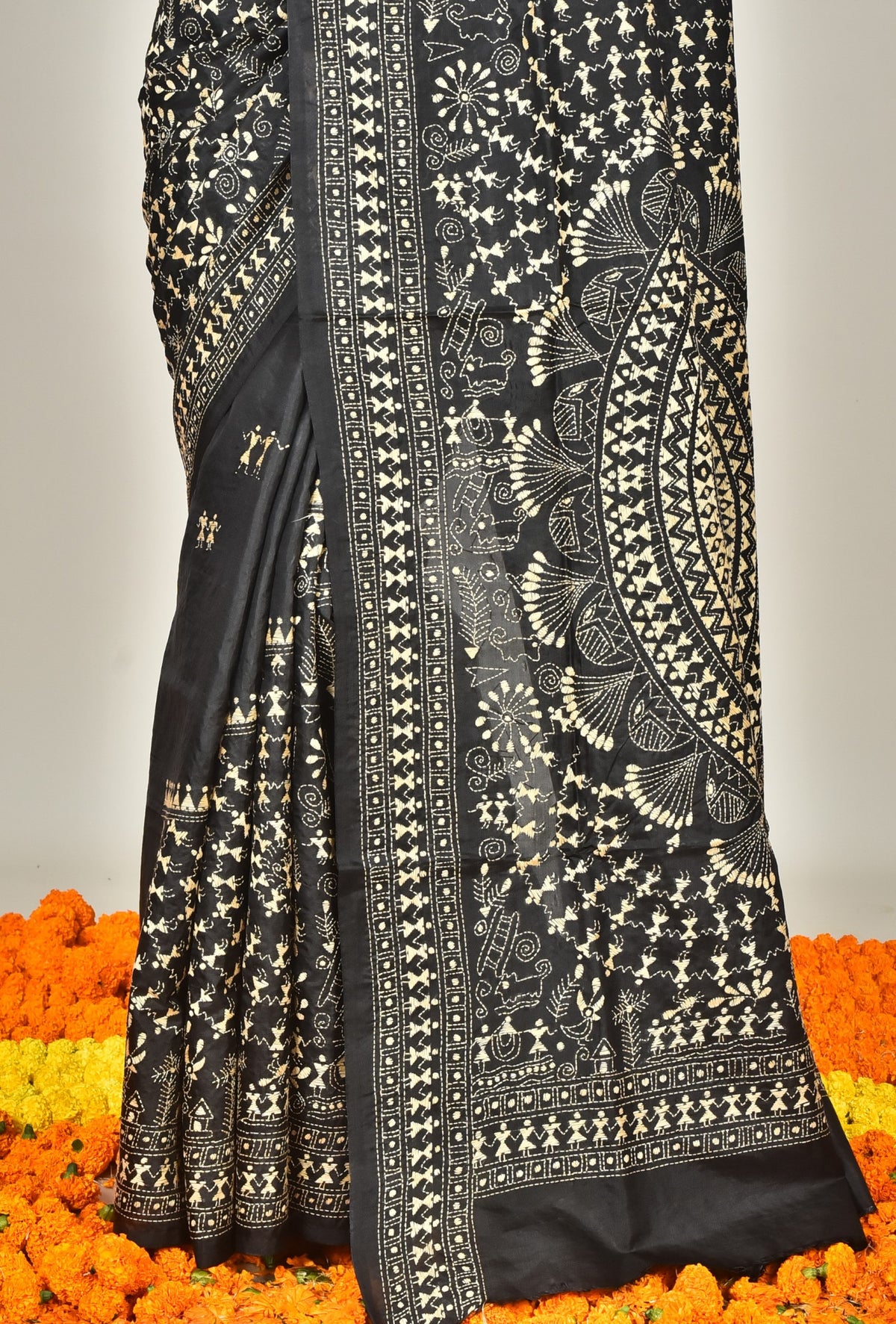BANGALORE SILK KANTHA SAREE
