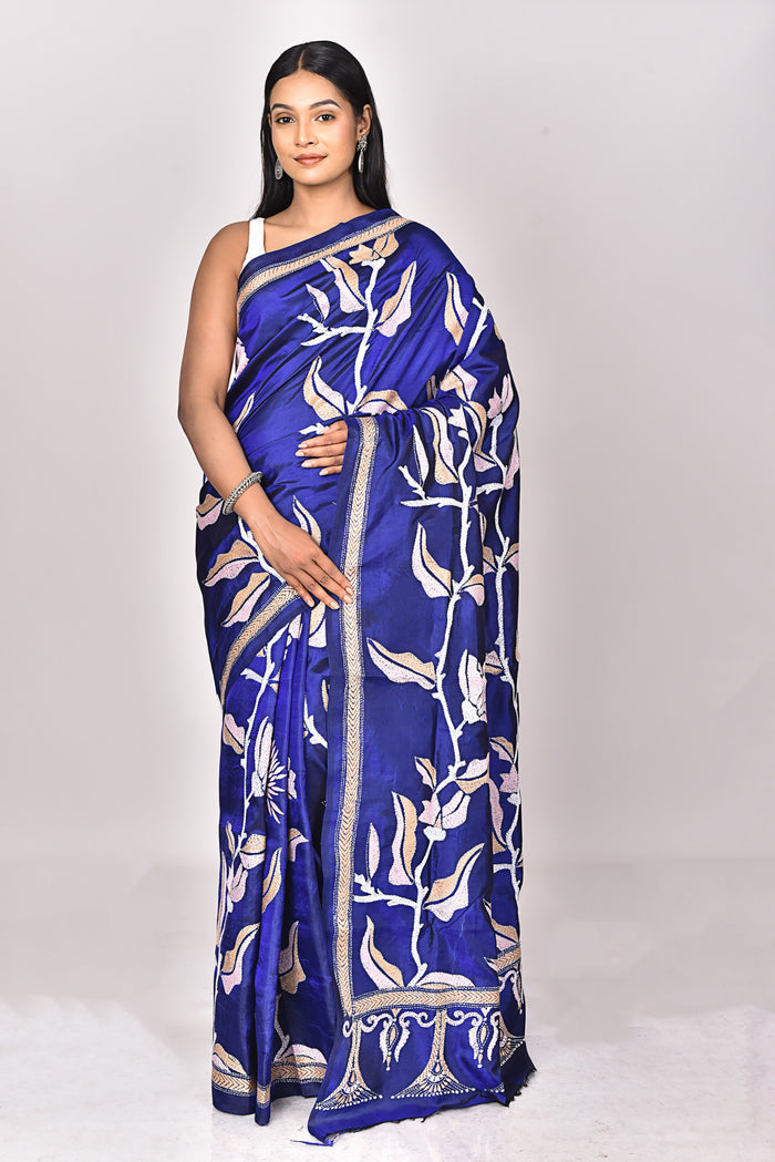 BANGALORE SILK KANTHA SAREE