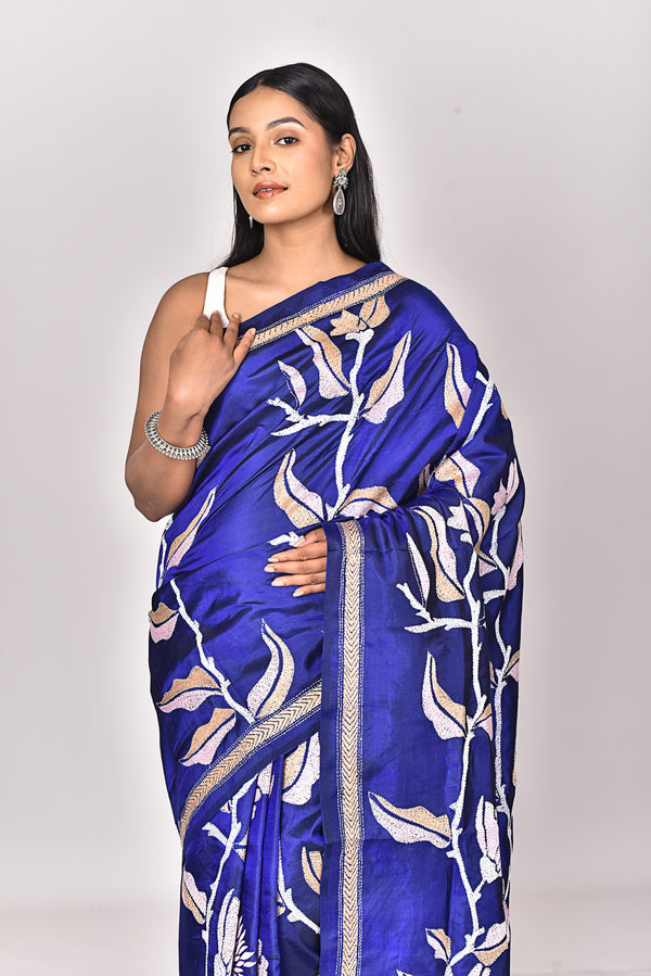 BANGALORE SILK KANTHA SAREE