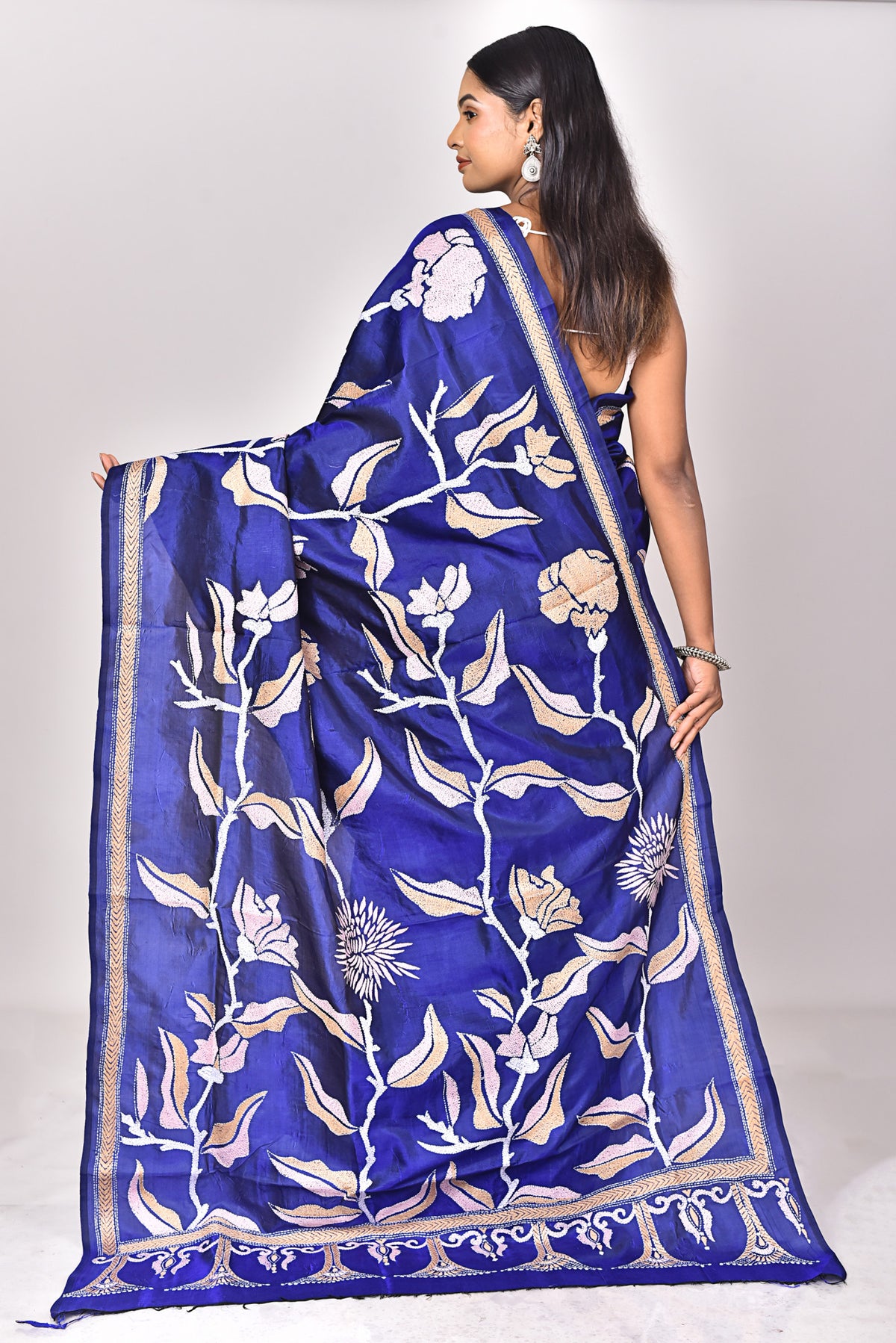 BANGALORE SILK KANTHA SAREE