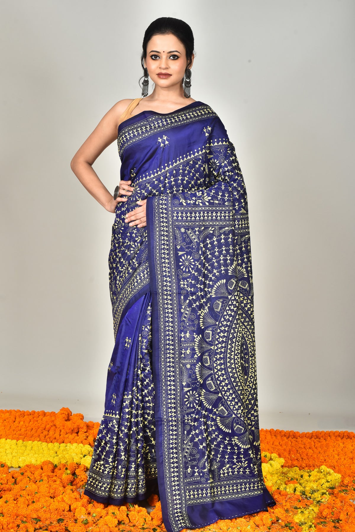 BANGALORE SILK KANTHA SAREE