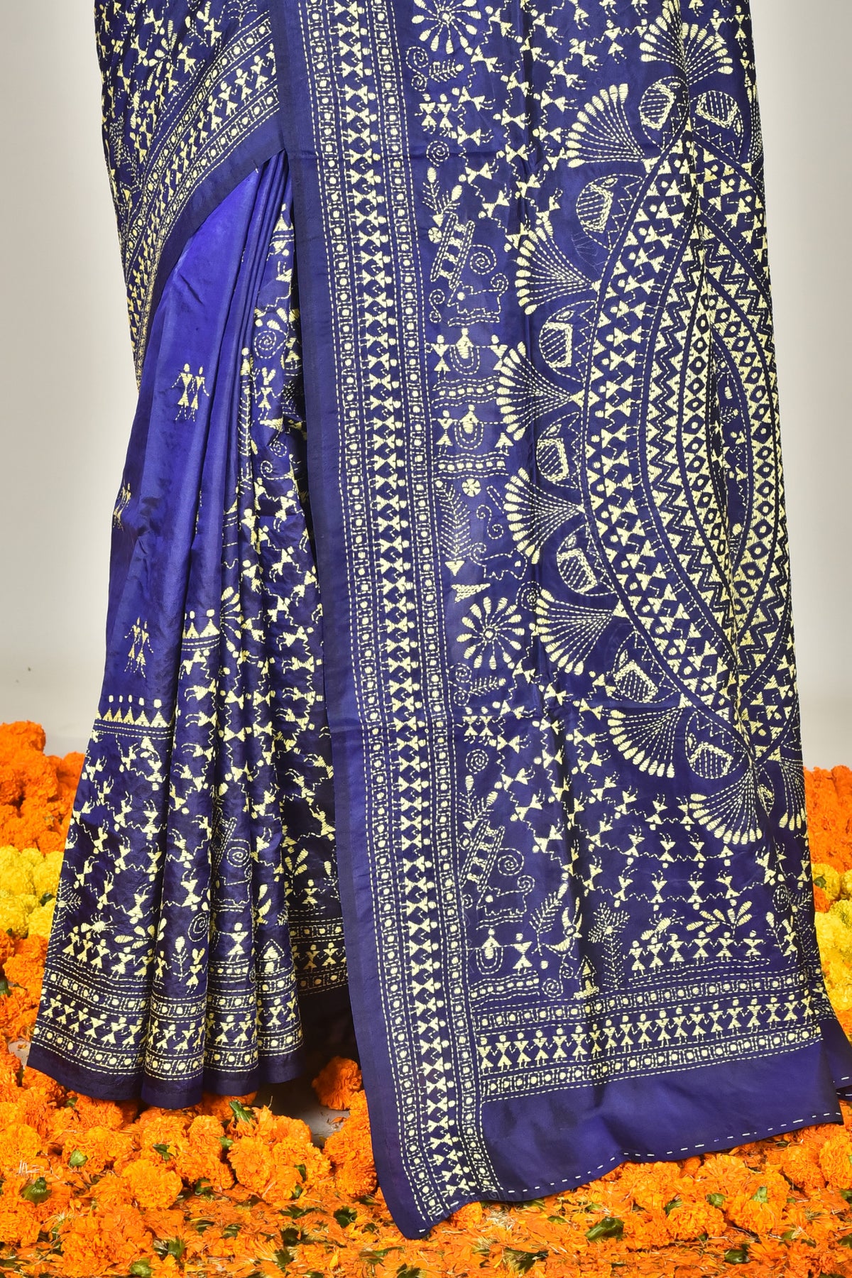 BANGALORE SILK KANTHA SAREE