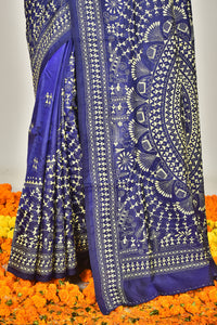 BANGALORE SILK KANTHA SAREE
