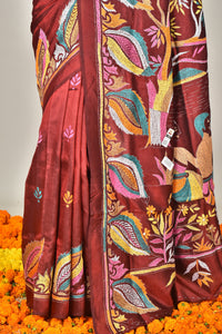BANGALORE SILK KANTHA SAREE