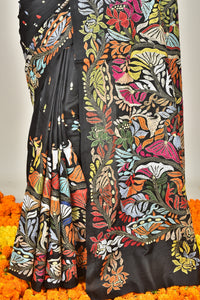 BANGALORE SILK KANTHA SAREE