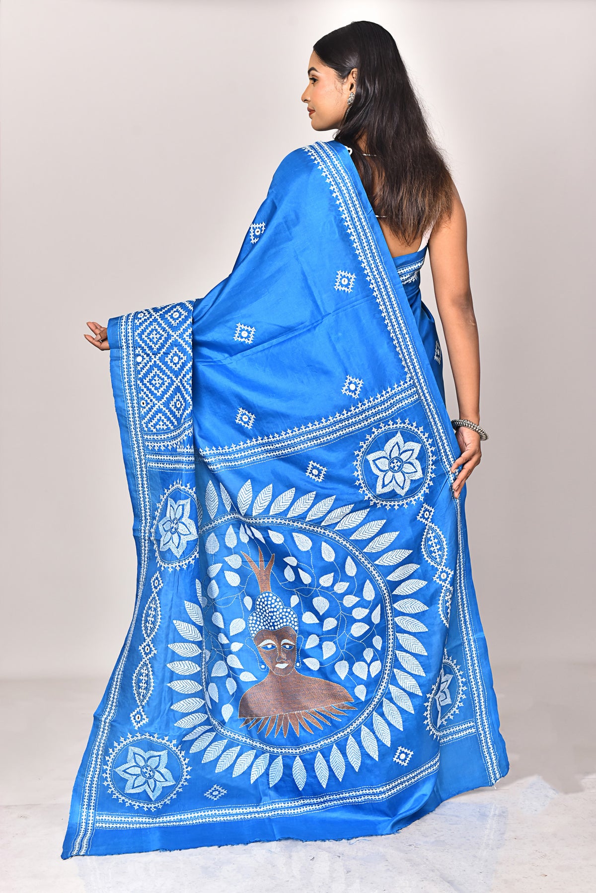 BANGALORE SILK KANTHA SAREE