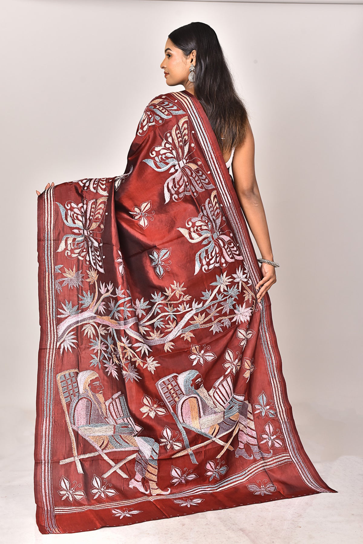 BANGALORE SILK KANTHA SAREE