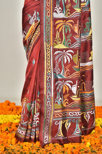 BANGALORE SILK KANTHA SAREE