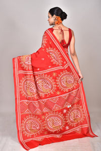 BANGALORE SILK REVERSE KANTHA SAREE