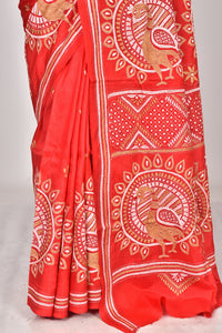 BANGALORE SILK REVERSE KANTHA SAREE