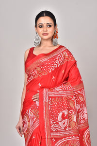 BANGALORE SILK REVERSE KANTHA SAREE