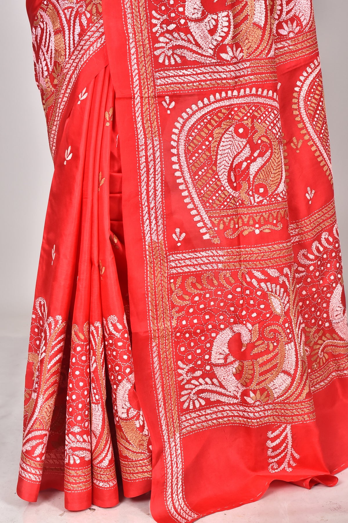 BANGALORE SILK REVERSE KANTHA SAREE