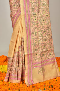 BANGALORE SILK REVERSE KANTHA SAREE