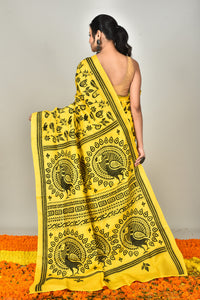 BANGALORE SILK REVERSE KANTHA SAREE