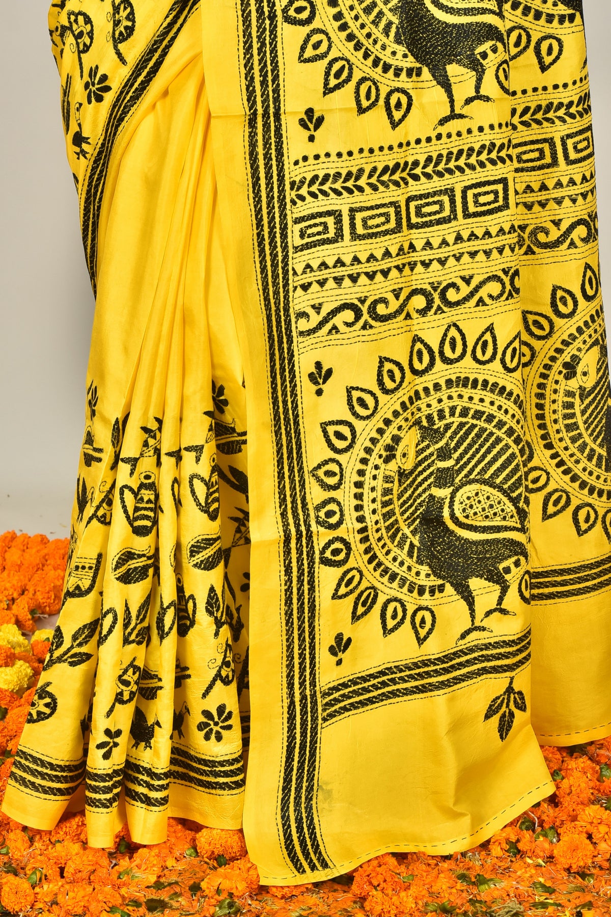 BANGALORE SILK REVERSE KANTHA SAREE