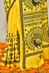 BANGALORE SILK REVERSE KANTHA SAREE