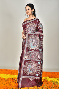 BANGALORE SILK REVERSE KANTHA SAREE