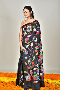 BANGALORE SILK REVERSE KANTHA SAREE