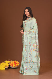 BASANTIKA BLENDED SILK KANTHA SAREE