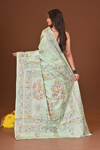 BASANTIKA BLENDED SILK KANTHA SAREE