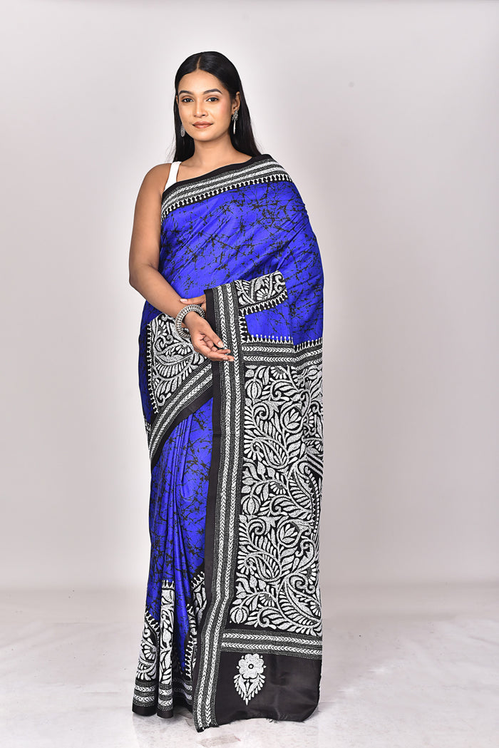 BATIK SILK KANTHA SAREE
