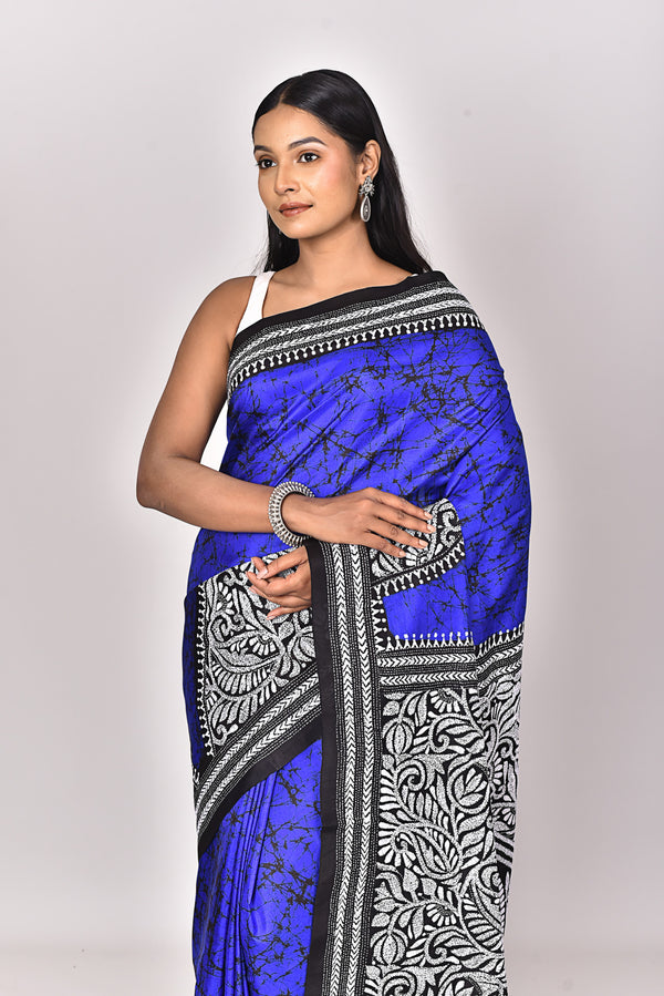 BATIK SILK KANTHA SAREE