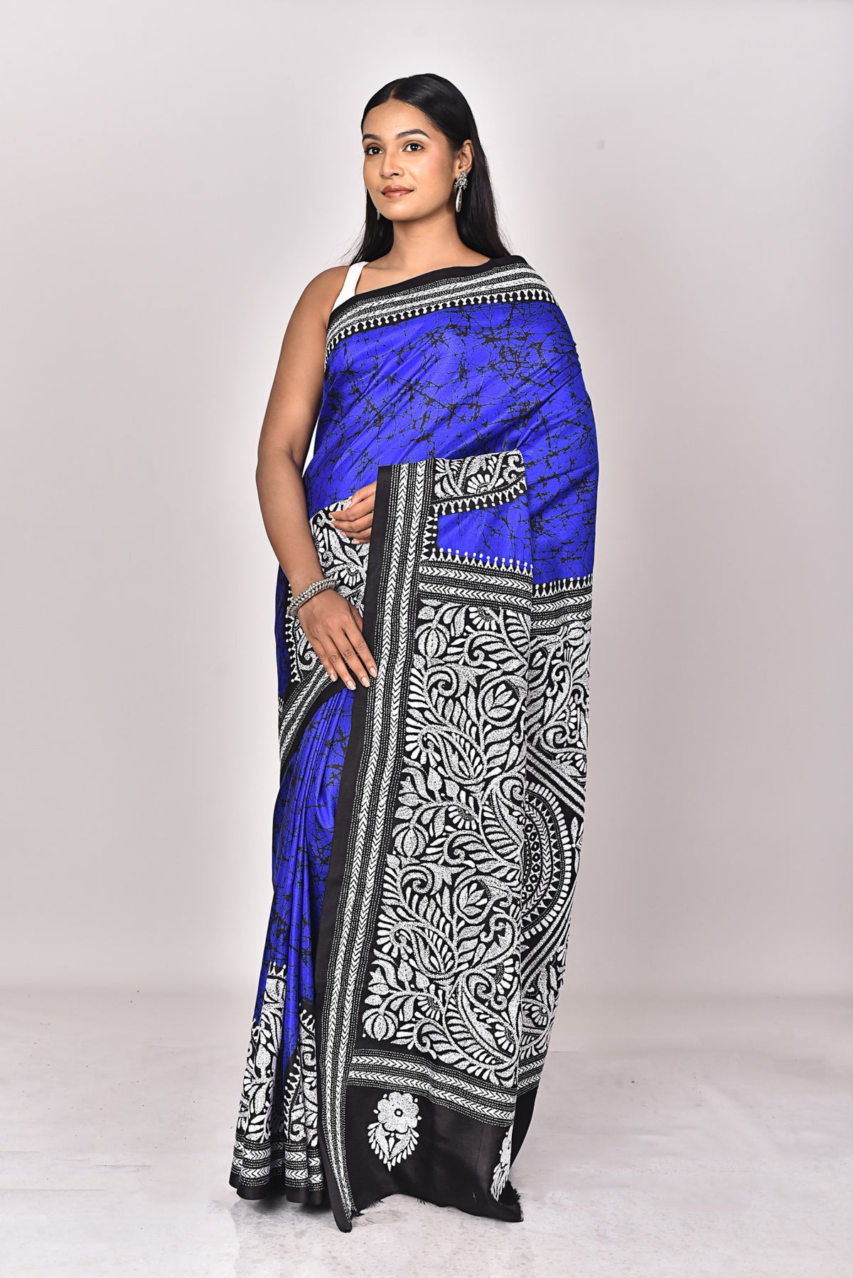 BATIK SILK KANTHA SAREE