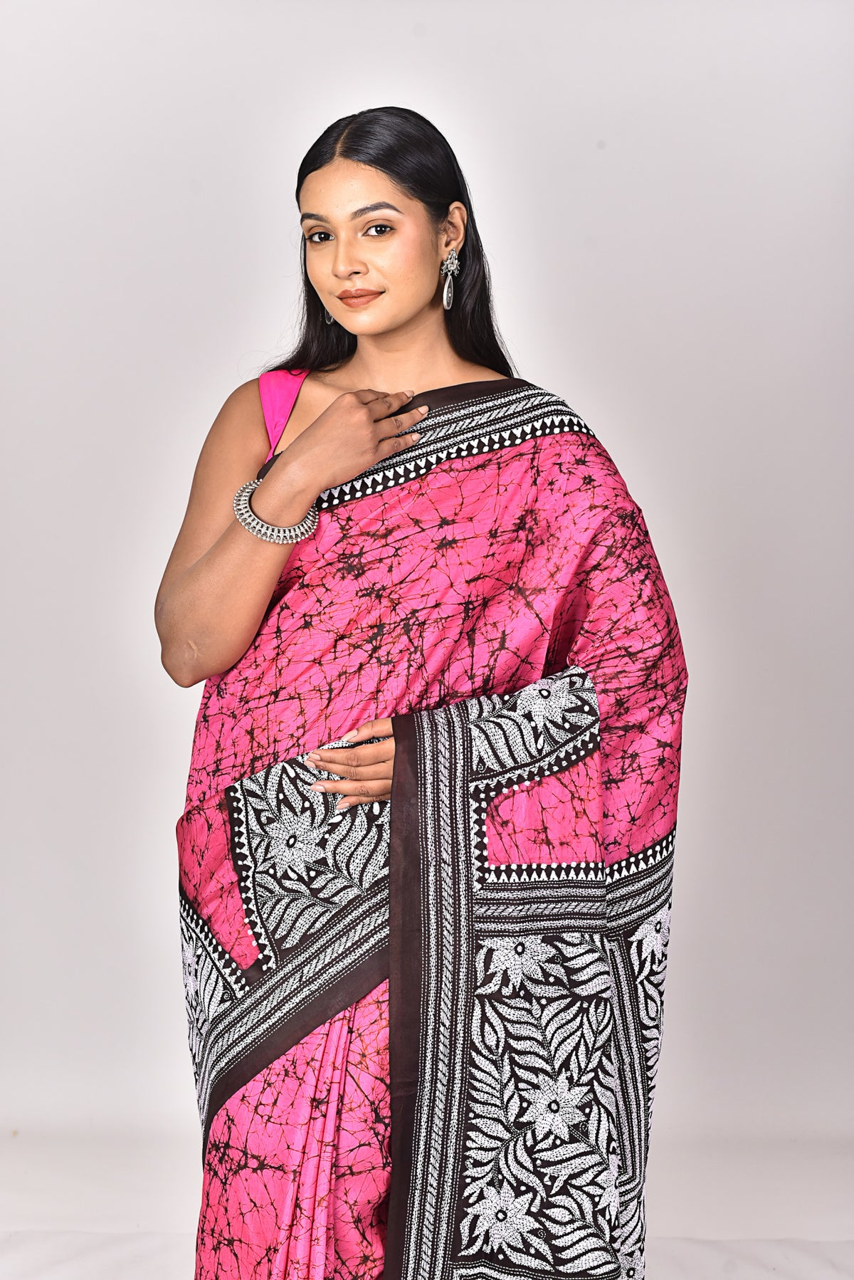 BATIK SILK KANTHA SAREE